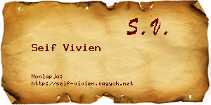 Seif Vivien névjegykártya
